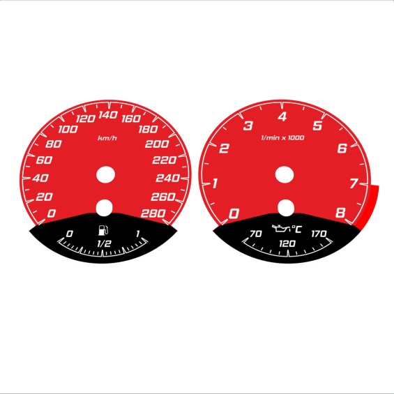 BMW E90 E92 335i 280 KM/H Red - Black Bottom - 81