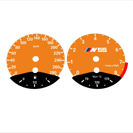 BMW E90 E92 335i 280 KM/H Orange - Black Bottom - 71
