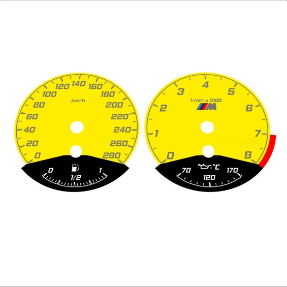 BMW E90 E92 335i 280 KM/H Yellow - Black Bottom - 82