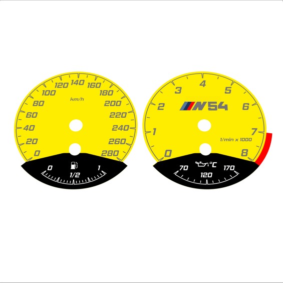 BMW E90 E92 335i 280 KM/H Yellow - Black Bottom - 85