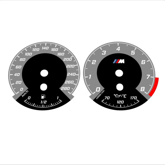 BMW E90 E92 335i 280 KM/H Gray - 1M Style - 82