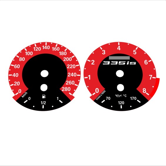 BMW E90 E92 335i 280 KM/H Red - 1M Style - 68