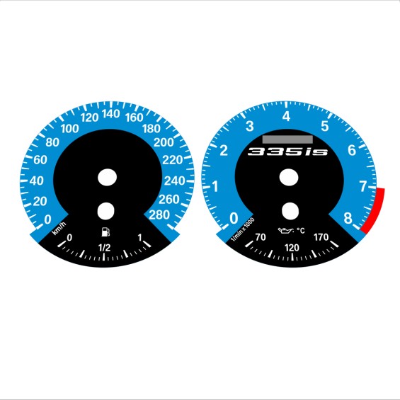 BMW E90 E92 335i 280 KM/H Blue - 1M Style - 52
