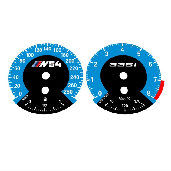 BMW E90 E92 335i 280 KM/H Blue - 1M Style - 54