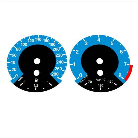 BMW E90 E92 335i 280 KM/H Blue - 1M Style - 65