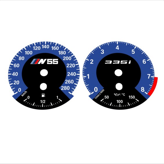 BMW E90 E92 335i 280 KM/H Dark Blue - 1M Style - 64