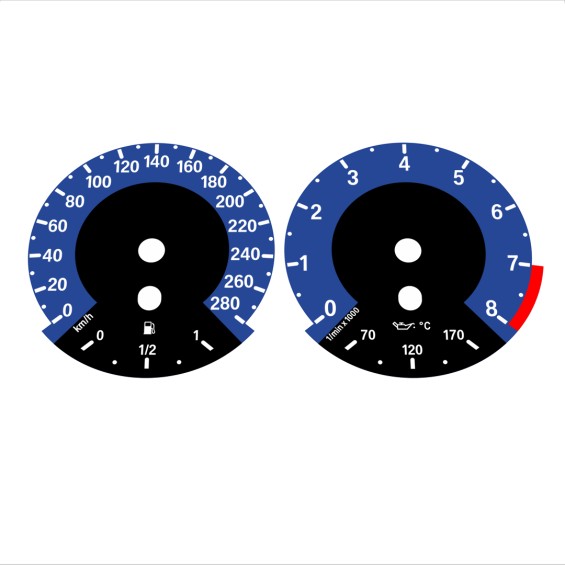 BMW E90 E92 335i 280 KM/H Dark Blue - 1M Style - 65