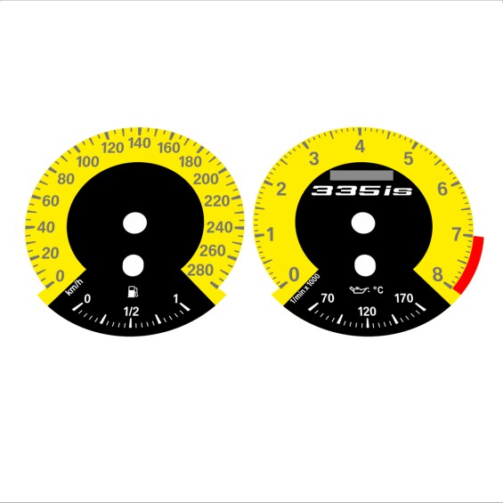 BMW E90 E92 335i 280 KM/H Yellow - 1M Style - 52