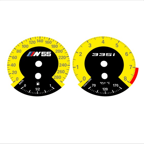 BMW E90 E92 335i 280 KM/H Yellow - 1M Style - 56