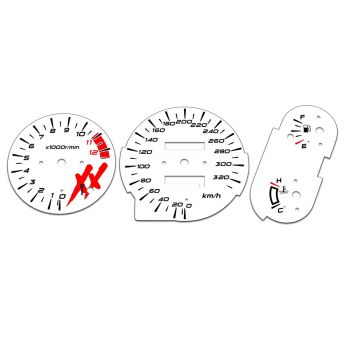 Honda CBR 1100 XX Blackbird 1996-2000 HISS KM/H White - 1