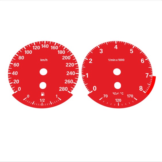 BMW E90 320i 325i 328i 330i KMH HIGH Red - 1