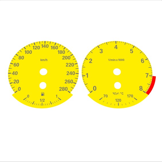 BMW E90 320i 325i 328i 330i KMH HIGH Yellow - 1