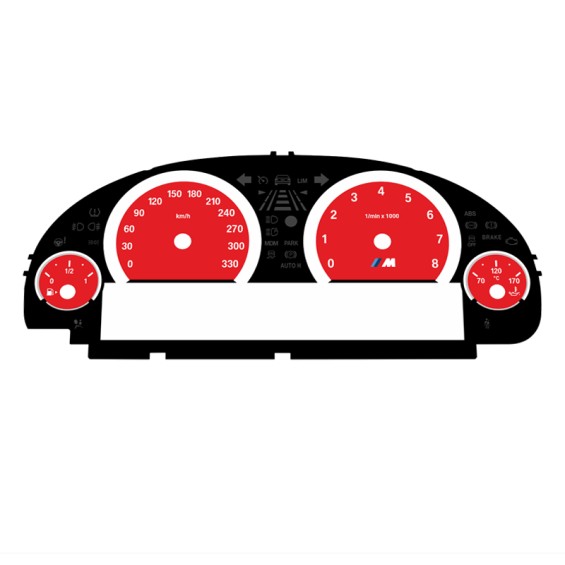 BMW F10 M5 F12 M6 KM/H Red
