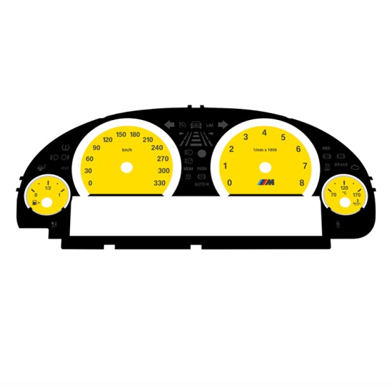 BMW F10 M5 F12 M6 KM/H Yellow
