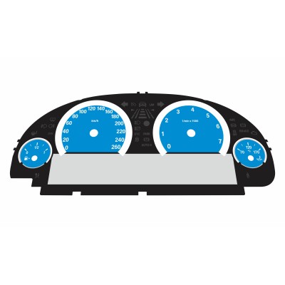 BMW F10 F12 Petrol KM/H Large Display Cluster Blue