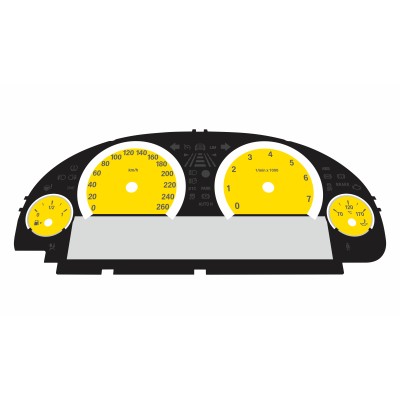 BMW F10 F12 Petrol KM/H Large Display Cluster Yellow