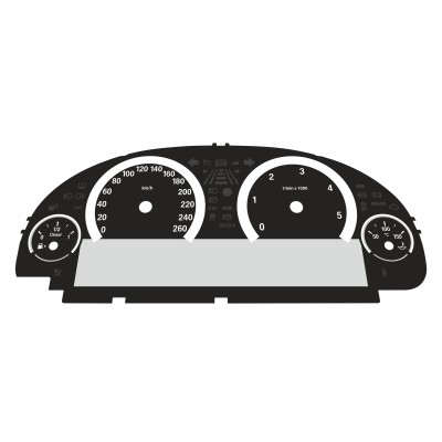 BMW F10 F12 Diesel KM/H Large Display Cluster Black