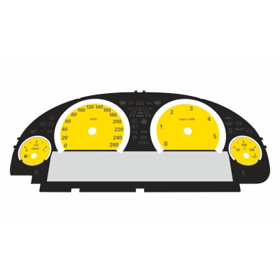 BMW F10 F12 Diesel KM/H Large Display Cluster Yellow