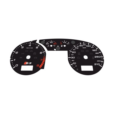 Ausi S3 8L Custom Black Gauge Faces