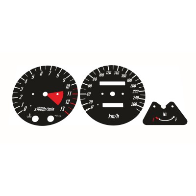 Kawasaki ZRX 1200 KM/H Black Custom Gauge Faces